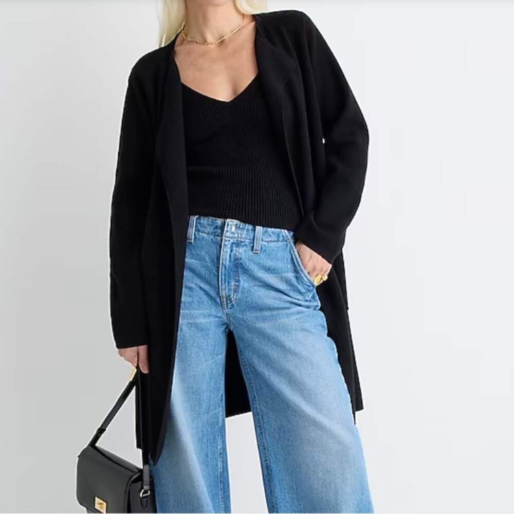 J. Crew Juliette Collarless Sweater-Blazer - Size XS